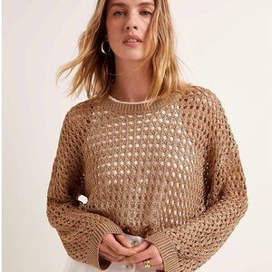 Bronze openwork sweater